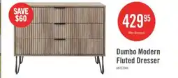 The Brick Dumbo Modern 35 Fluted Dresser in Rustic Gray (3-Drawer) offer
