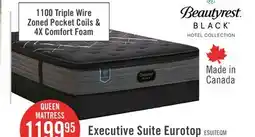 The Brick Beautyrest Black Hotel Executive Suite Eurotop Firm Queen Mattress offer