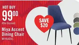 The Brick Miya Dining Chair with Polyester Fabric, Metal - Navy Blue offer