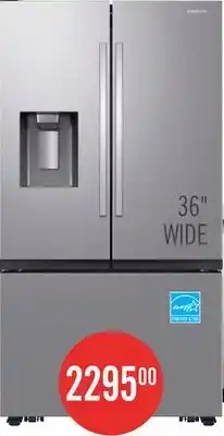The Brick Samsung 36 31 Cu. Ft. Full Depth French-Door Refrigerator - Stainless Steel - RF32CG5400SRAA offer