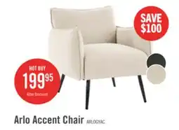 The Brick Arlo 29.5 Linen-Look Fabric Accent Chair – Taupe offer