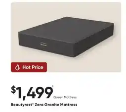 Sleep Country Beautyrest Zero Granite Mattress offer