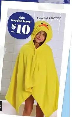 Giant Tiger kids hooded towel offer