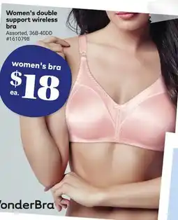 Giant Tiger Women's double support wireless bra offer