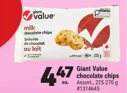 Giant Tiger Giant Value chocolate chips offer