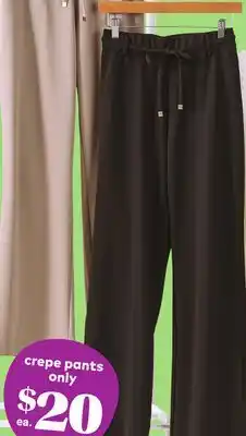 Giant Tiger crepe pants only offer