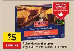 Giant Tiger Schneiders mini pot pies offer