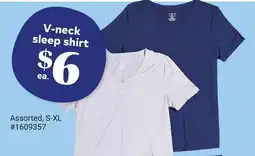 Giant Tiger V-neck sleep shirt offer