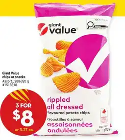 Giant Tiger Giant Value chips or snacks offer
