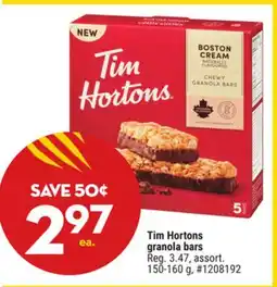 Giant Tiger Tim Hortons granola bars offer