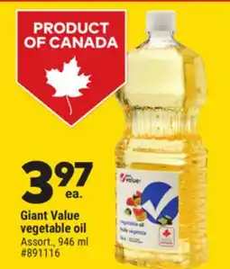 Giant Tiger Giant Value vegetable oil offer