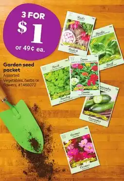 Giant Tiger Garden seed packet offer