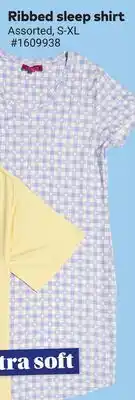 Giant Tiger Ribbed sleep shirt offer