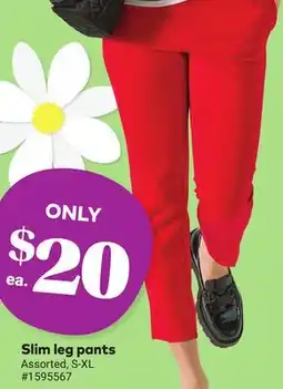 Giant Tiger Slim leg pants offer