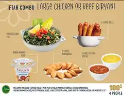 Marché Adonis IFTAR COMBO large Chicken or beef Biryani offer