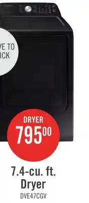 The Brick 7.4-cu. ft. Dryer offer