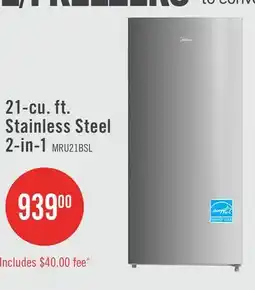 The Brick 21-cu. ft. Stainless Steel 2-in-1 offer