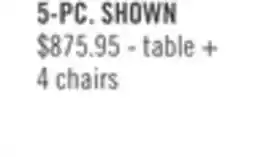 The Brick Brook 5pc Dining Set with Table & 4 Chairs, 42-54W Extension, Round - White/Brown offer