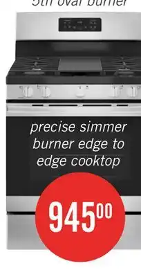 The Brick GE 5 Cu. Ft. Gas Range with Steam Clean and 5 Burners - Stainless Steel - JCGBS66SEKSS offer
