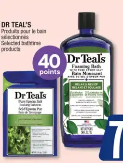 Jean Coutu DR TEAL'S Selected bathtime products offer