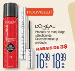 Jean Coutu L'ORÉAL PARIS Selected makeup products offer