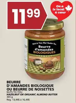 Rachelle-Bery Grocery NUTS TO YOU HAZELNUT OR ORGANIC ALMOND BUTTER offer