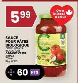 Rachelle-Bery Grocery COMPLIMENTS ORGANIC PASTA SAUCE offer