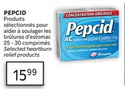 Brunet PEPCID Produits sélectionnés pour aider à soulager les brûlures d'estomac offer