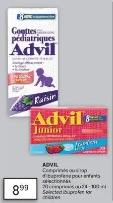 Brunet ADVIL Comprimés ou sirop d'ibuprofène pour enfants sélectionnés offer