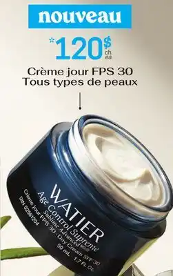 Uniprix WATIER Crème jour FPS 30 Tous types de peaux offer