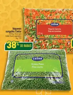 Marché Adonis Légumes surgelés Cedar | Cedar frozen vegetables offer