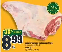 Marché Adonis GIGOT D'AGNEAU RACCOURCI FRAIS | FRESH SHORTCUT LEG OF LAMB offer