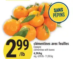 Marché Adonis CLÉMENTINES AVEC FEUILLES | CLEMENTINES WITH LEAVES offer