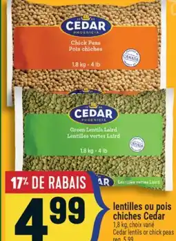 Marché Adonis LENTILLES OU POIS CHICHES CEDAR |CEDAR LENTILS OR CHICK PEAS offer