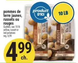 Marché Adonis POMMES DE TERRE JAUNES, RUSSETS OU ROUGES | YELLOW, RUSSET OR RED POTATOES offer