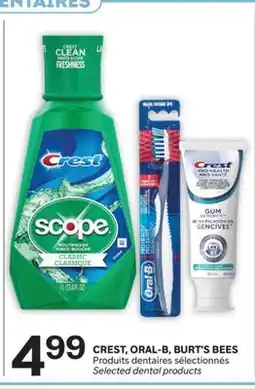 Brunet CREST, ORAL-B, BURT'S BEES Produits dentaires sélectionnés offer
