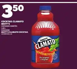 Provigo MOTT'S CLAMATO COCKTAIL offer
