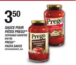 Provigo PREGO PASTA SAUCE offer
