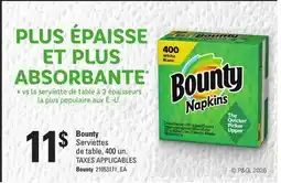 Provigo BOUNTY SERVIETTES DE TABLE, 400 UN offer