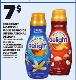 Provigo INTERNATIONAL DELIGHT COFFEE WHITENER OR COLD FOAM offer