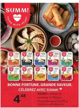 Provigo SUMM!, 6 ROULEAUX DE PRINTEMPS DE, 350 G OU 10 QUENELLES GYOZA DE, 250 G offer