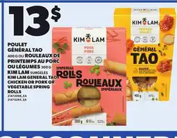 Provigo KIM LAM GENERAL TAO, 400 G CHICKEN OR PORK OR VEGETABLE SPRING ROLLS, 300 G offer