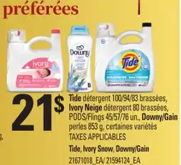 Provigo TIDE 100/94/83, IVORY 80, SNOW 45/57/76 UN, DOWNY, GAIN offer