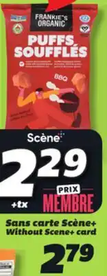 IGA FRANKIE'S ORGANIC PLANT-BASED POPCORN offer