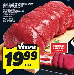 IGA HALF BEEF TENDERLOIN FULLY TRIMMED offer