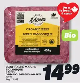 IGA 8 ACRES ORGANIC LEAN GROUND BEEF offer