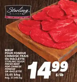 IGA STERLING SILVER FRESH BEEF FOR CHINESE FONDUE OR RACLETTE offer