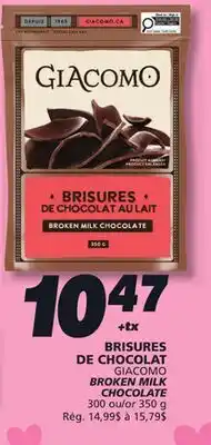 IGA GIACOMO BROKEN MILK CHOCOLATE offer