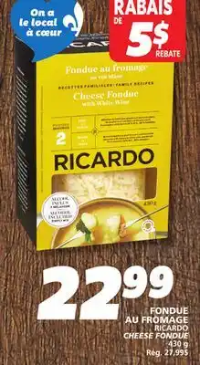 IGA RICARDO CHEESE FONDUE offer