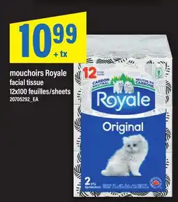 Maxi MOUCHOIRS ROYALE | FACIAL TISSUE, 12X100 FEUILLES/SHEETS offer